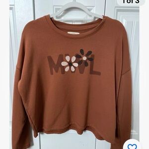 Madewell MWL Floral Easygoing Sweatshirt Size Extra Small